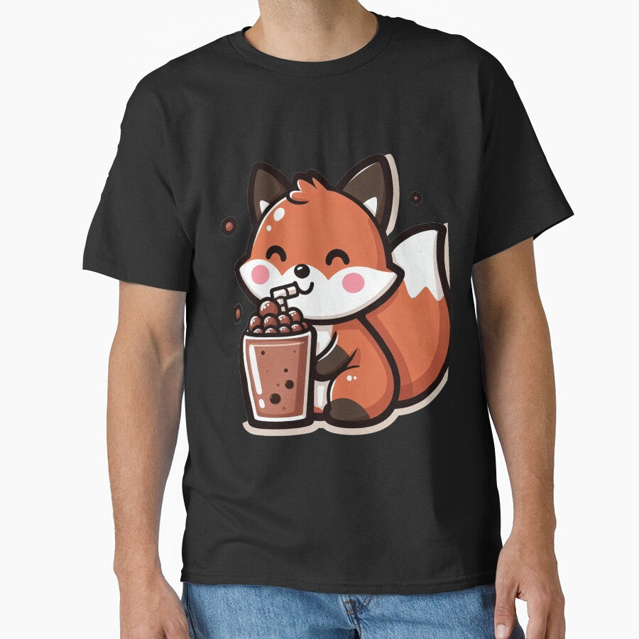 Fox boba tea - Relaxing Moment by Digital Dreams Arts