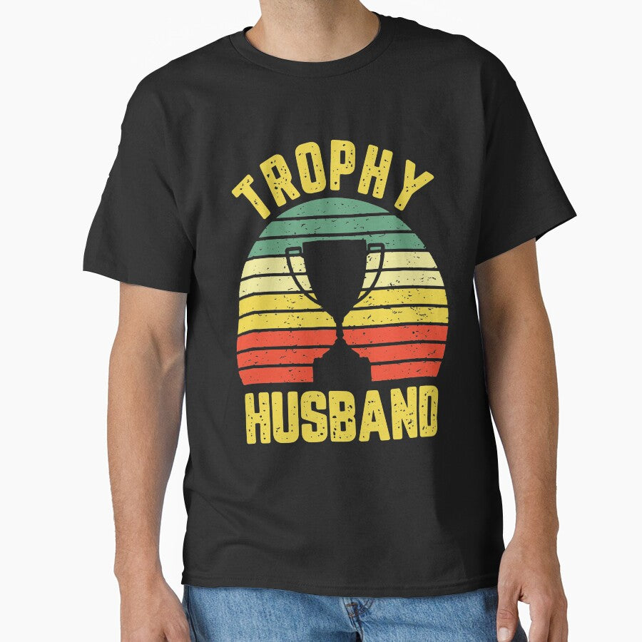 Cool Vintage Trophy Husband Birthday Shirt Groom Gift From Wife Bride T Shirt by tuanitus