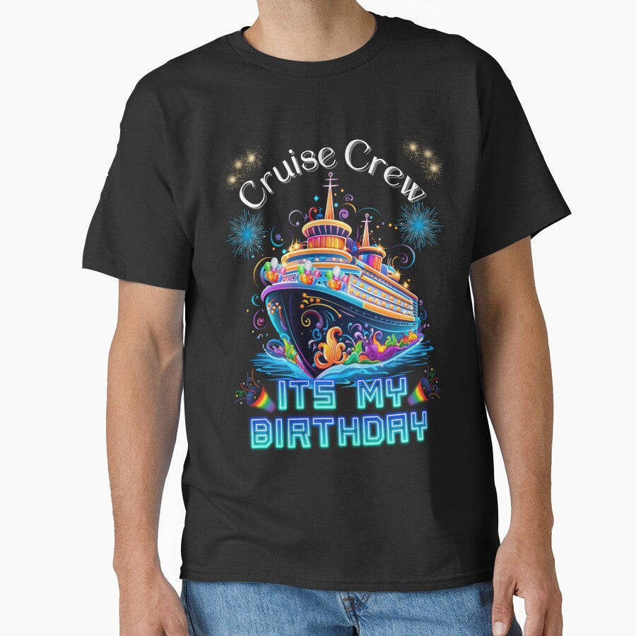 CRUISE SHIP PRIDE ITS MY BIRTHDAY BLUE NEON by PomskysRus
