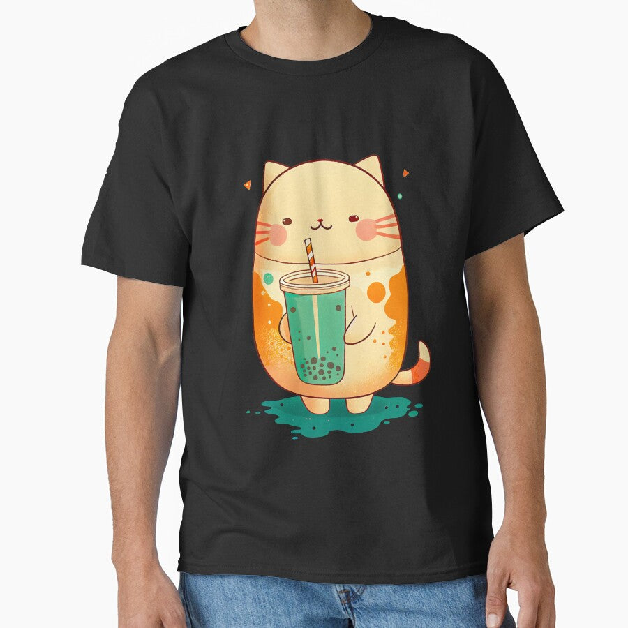 Cat Boba Tea Bubble Tea Anime Kawaii by JOLI Design