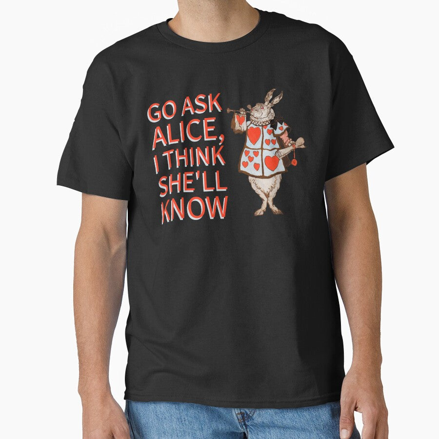 White Rabbit Alice in Wonderland Go ask Alice by ToadsWorkshop