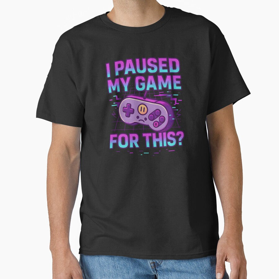 I Paused My Game For This? – Vaporwave Gamer Rage Tee by SignalThreads