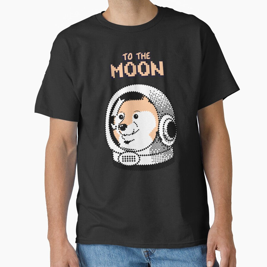 Doge Coin To The Moon by LittleFlairTee