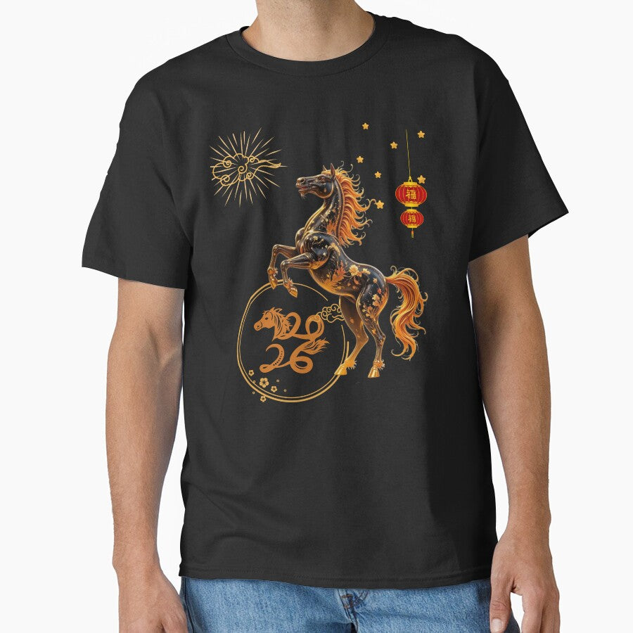 Year of Horse 2026 Lunar New Year Chinese New Year 2026 T-Shirt by fantasy.world