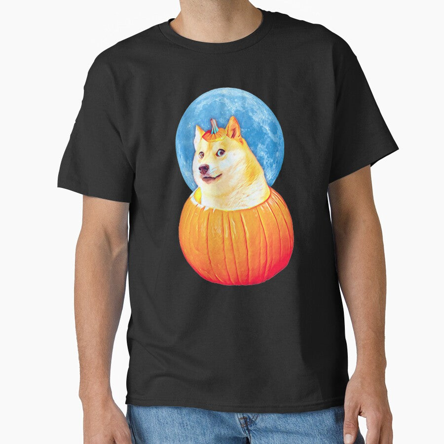 Halloween Doge Pumpkin: Dogecoin Cryptocurrency To the Moon Shiba Inu Meme by Mochi-Merch