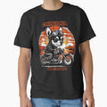 Chihuahua Biker in Shades  Vintage Motorcycle Sunset Illustration by Iuqiune