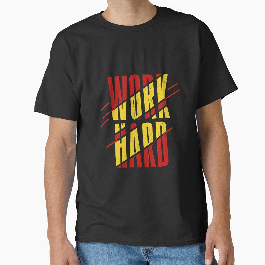 Work hard, typography design, sliced letters by Slavic1991