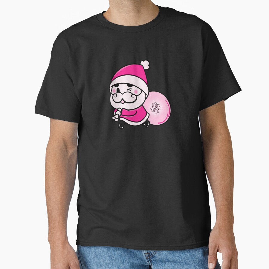 Retro Vintage Pink Santa Claus by PotluckPrints