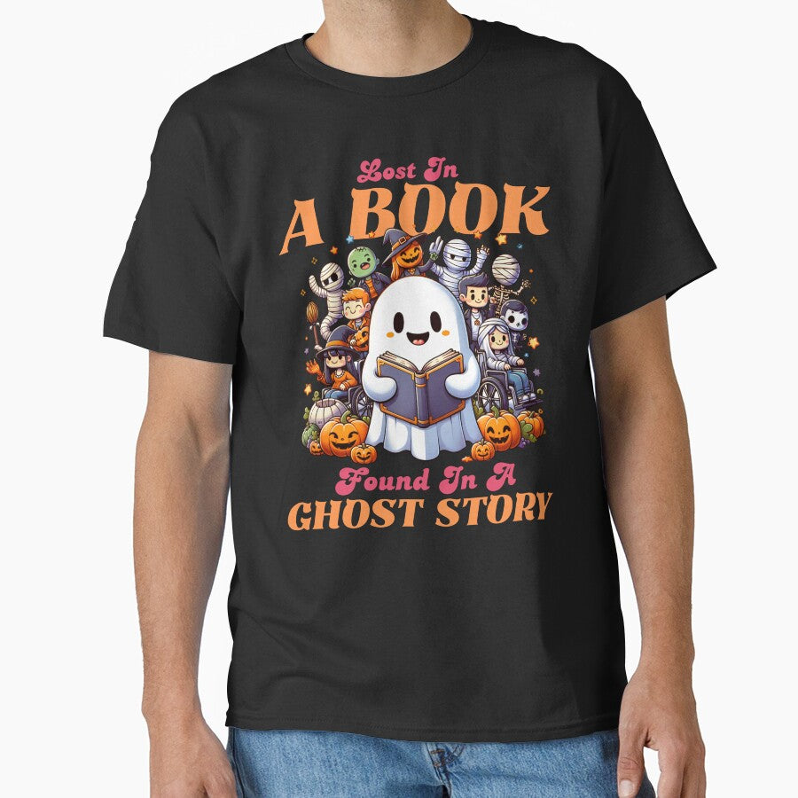 Cute Ghost Reading - "Lost in a Book, Found in a Ghost Story" Aesthetic by Kawaii-n-Spice
