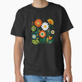 Retro 70s Floral Folk Art - Vintage Groovy Flowers by Far Out Goods