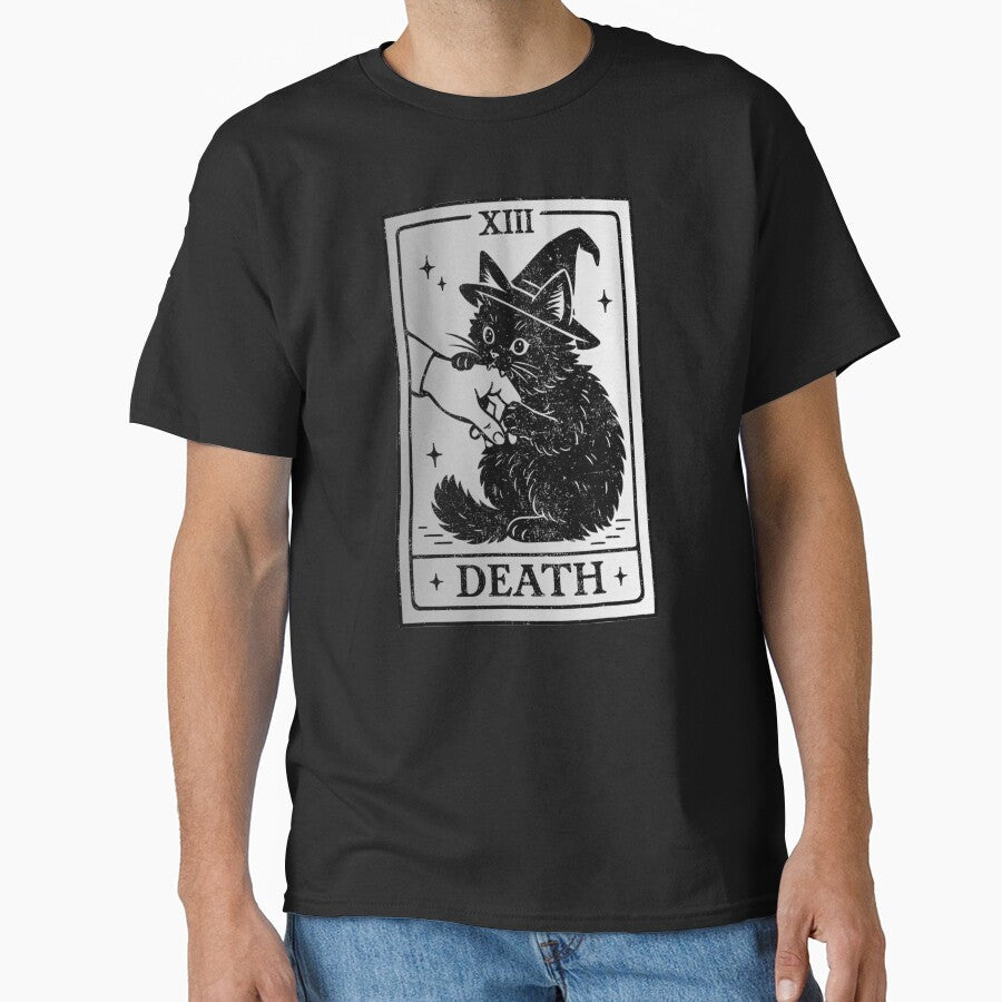 Black Cat Death Tarot Card by FerminVigo