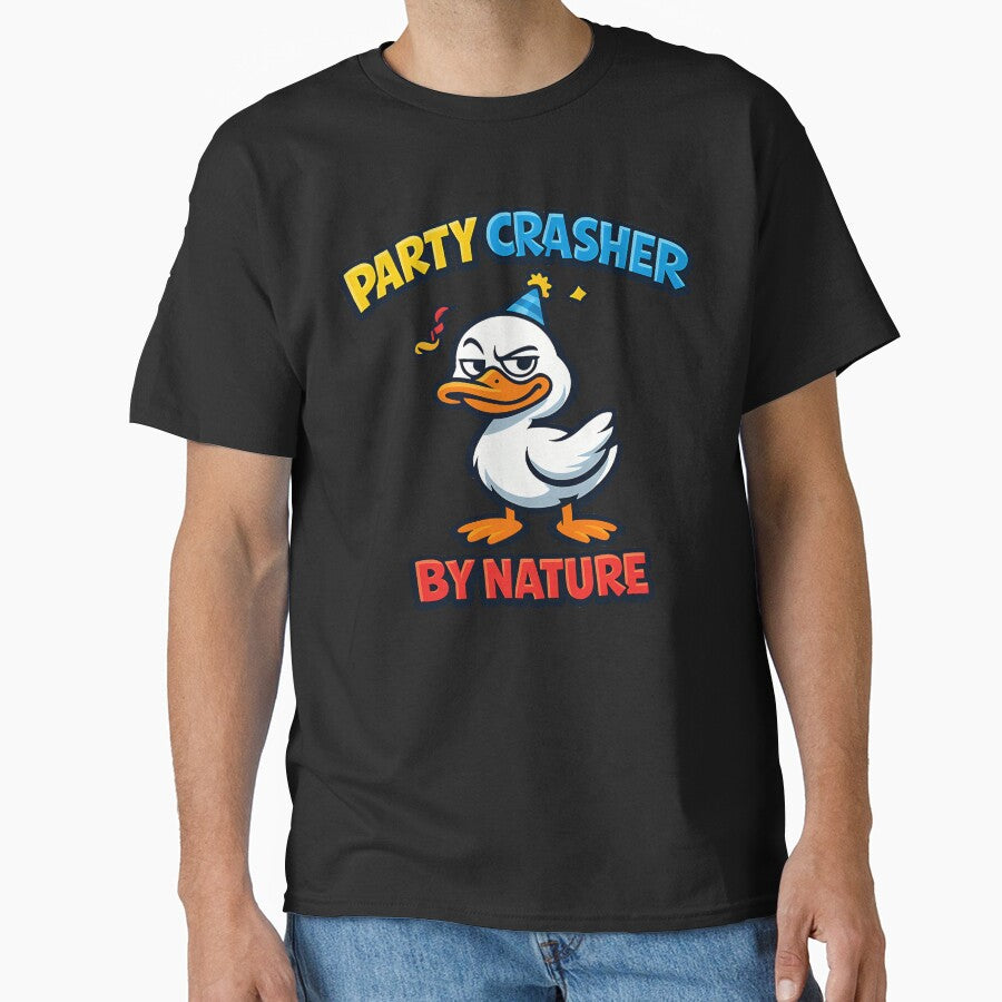 Party Crasher By Nature Funny Duck by TeeTimeTreasure