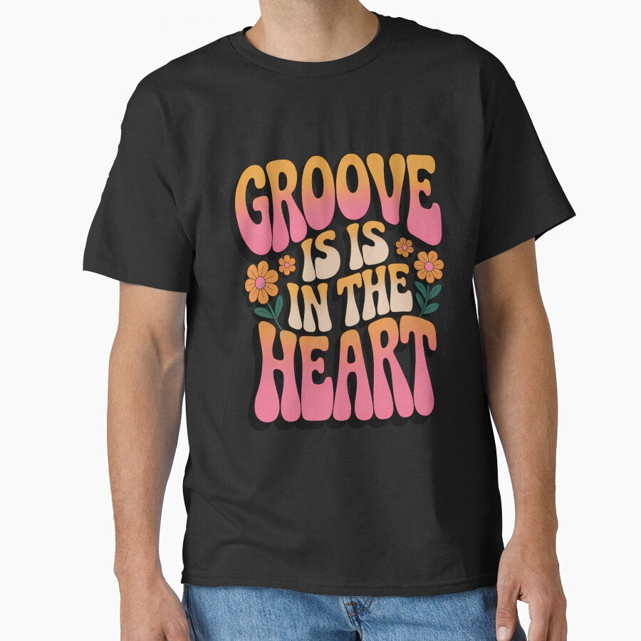 Groove is in the Heart, 70s Flower-Power T-Shirt – Funky & Groovy Retro Style by paulo silveira