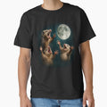 Three Possum Moon 3 Opossum Funny Weird Cursed Meme tee by TynesDesign