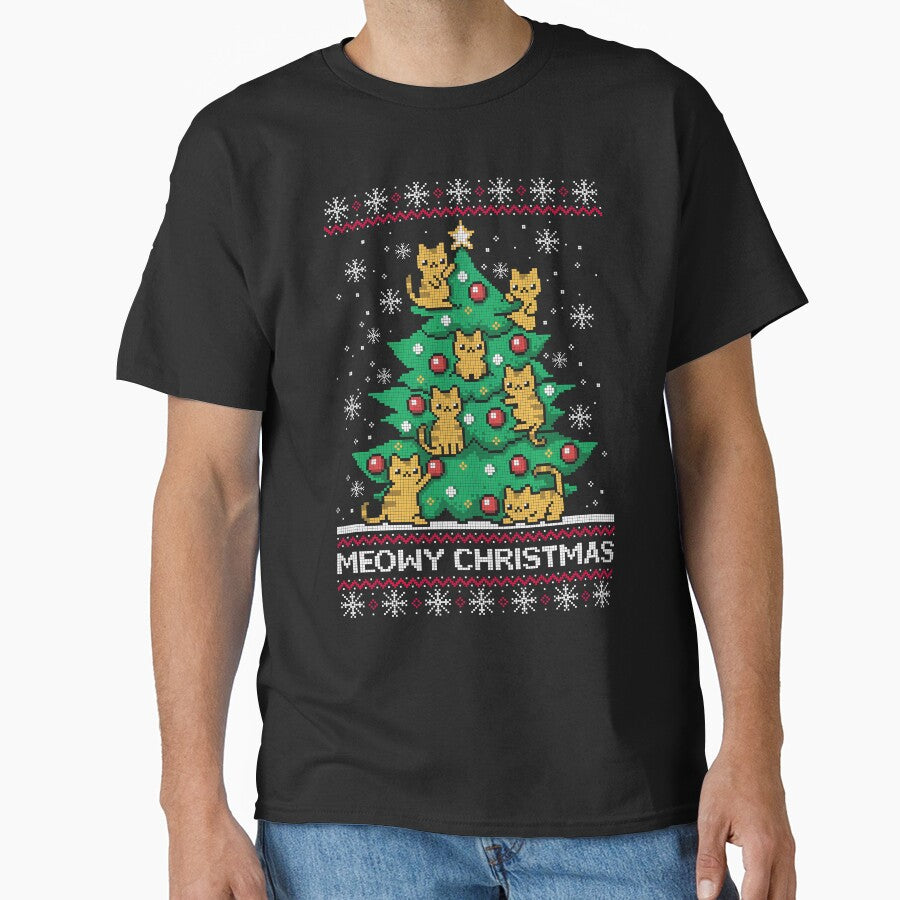Meowy christmas ugly sweater by NemiMakeit