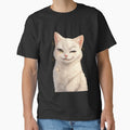 Cute Winking White Cat | Funny Cat Lover Gift | Kawaii Kitty by flowerpower999