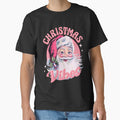 Retro Vintage Pink Christmas Vibes Funny Pink Santa Claus by Mikhailaw