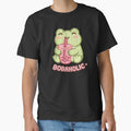 BobaHolic Frog – Cute Embroidery Style Bubble Tea Design by Artistusha
