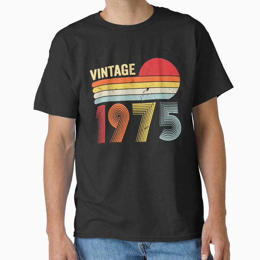 Vintage 1975 Birthday Gift Born Seventies by AmaXONIC