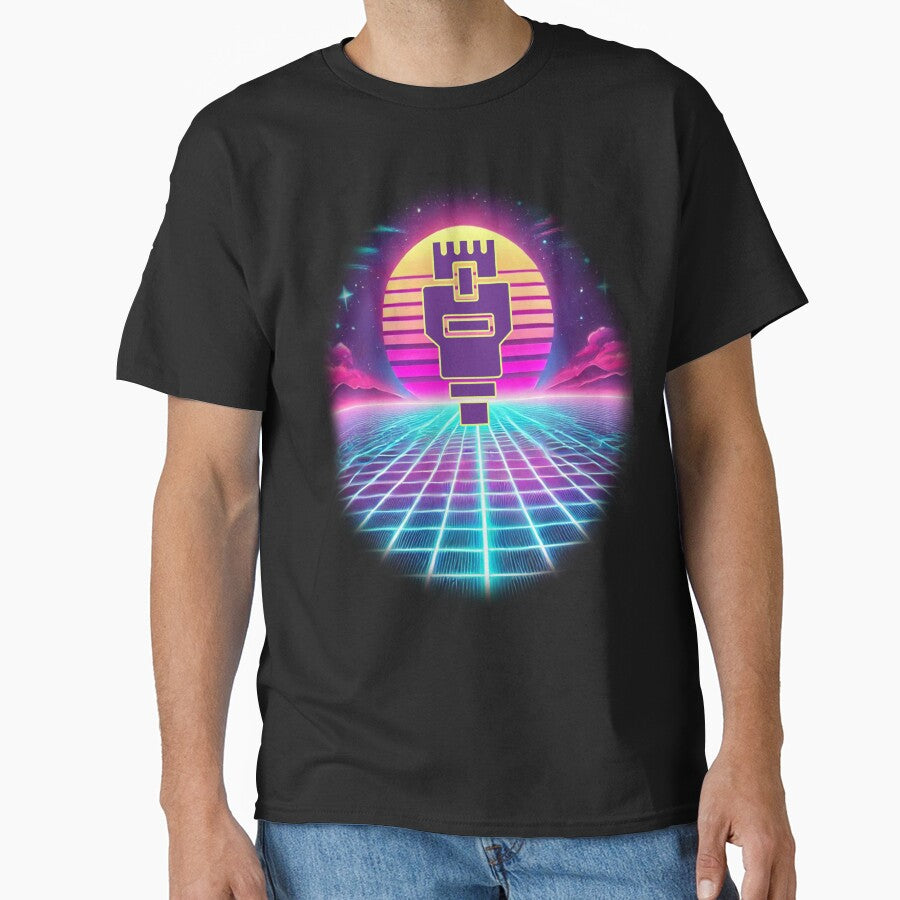 Retro Synthwave Nerd Aesthetic: Neon Grid by electrovista