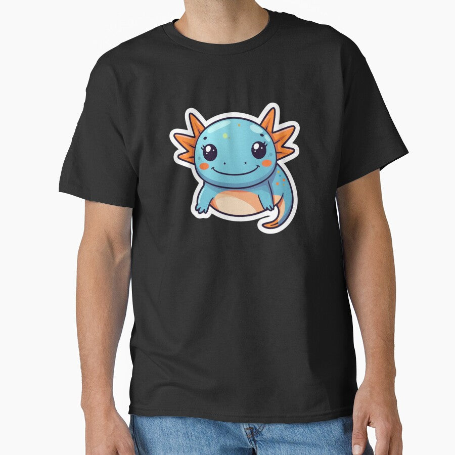 Cute Kawaii Axolotl Sticker – Adorable Amphibian Art for Laptop, Water Bottle & Gifts. by printeGear