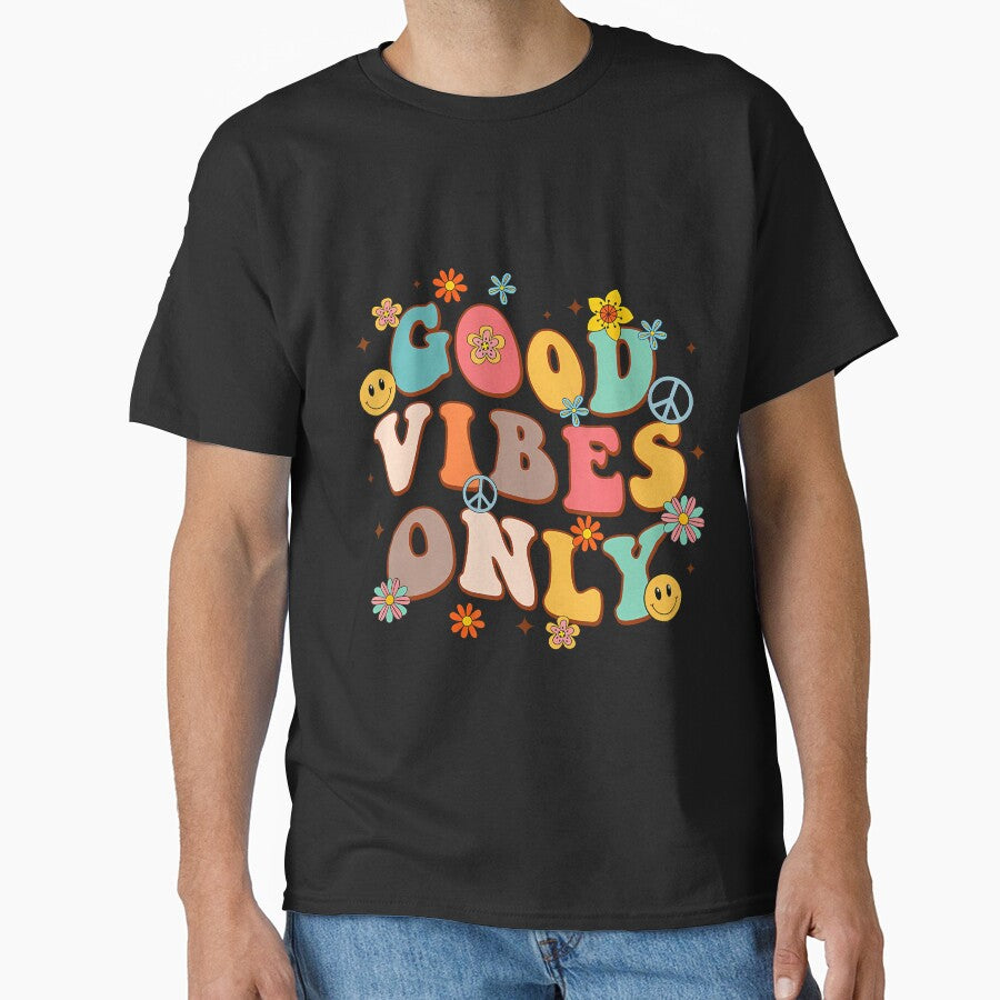 Good Vibes Only Peace Sign 70s by chaybduparek