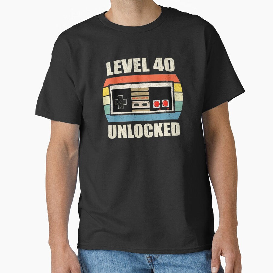 Level 40 Unlocked Retro Gaming Birthday by FGTV2021