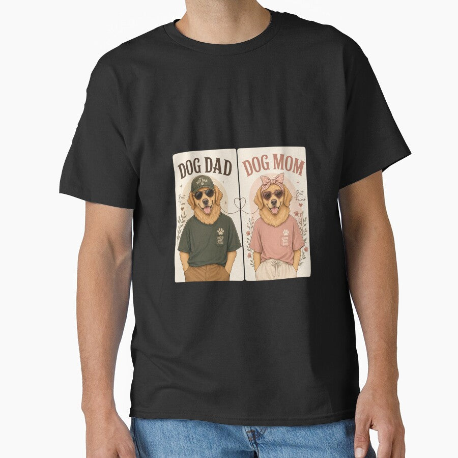 Matching Dog Dad and Dog Mom Kawaii Golden Retriever Set by Ashley critters