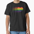 Grungy Rainbow Heart Pride Design by LCWaterworth