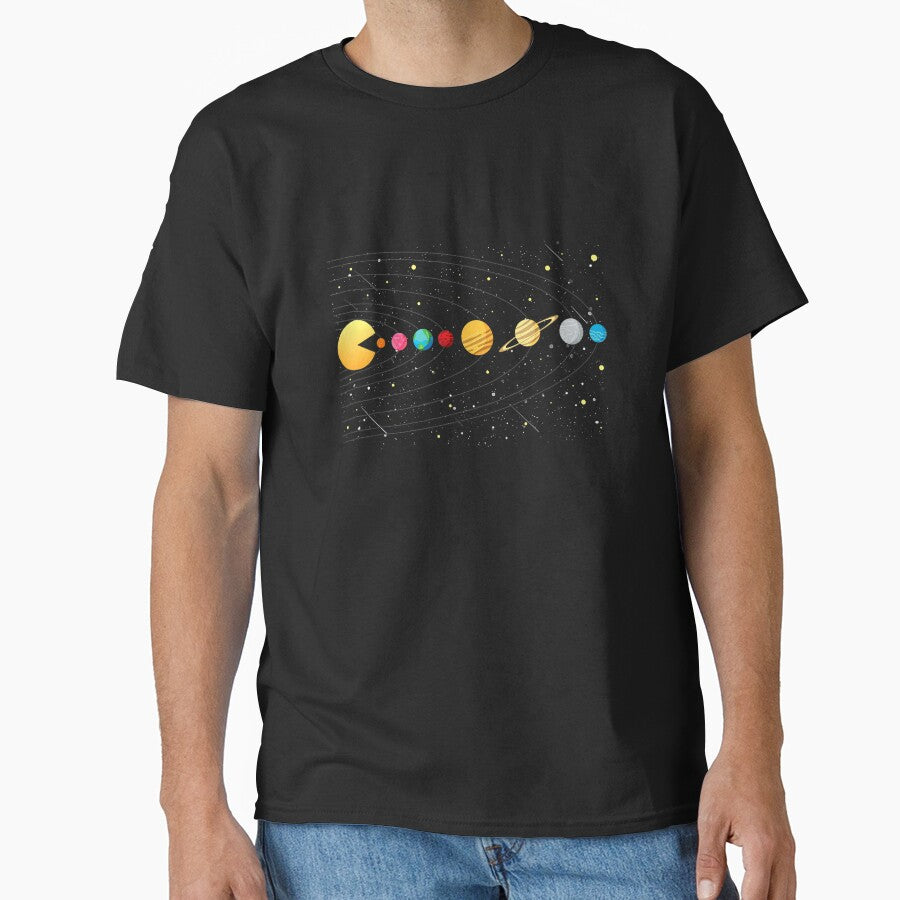 Funny Solar System - Astronauts Space Video Games T-Shirt by KTY-NUSS
