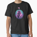 Virgo Zodiac Sign — Neon Maiden Portrait, Teal & Pink Mystic Aesthetic by DPSz