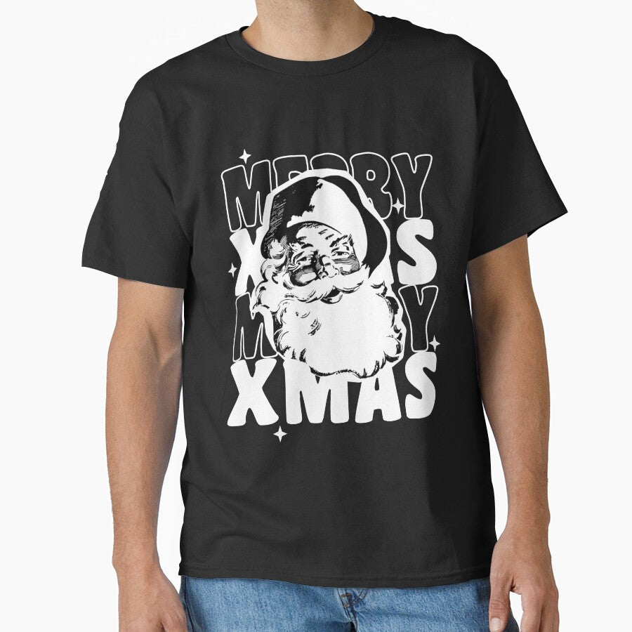 Retro Santa Claus Merry Xmas by MimsTees