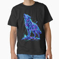 Neon Wolf Cyberpunk Wildlife Art by PlumArtDesign