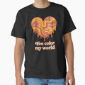 Valentine's Retro Groovy Melting Heart - You Color My World 70s Floral Aesthetic by Supergrafix07