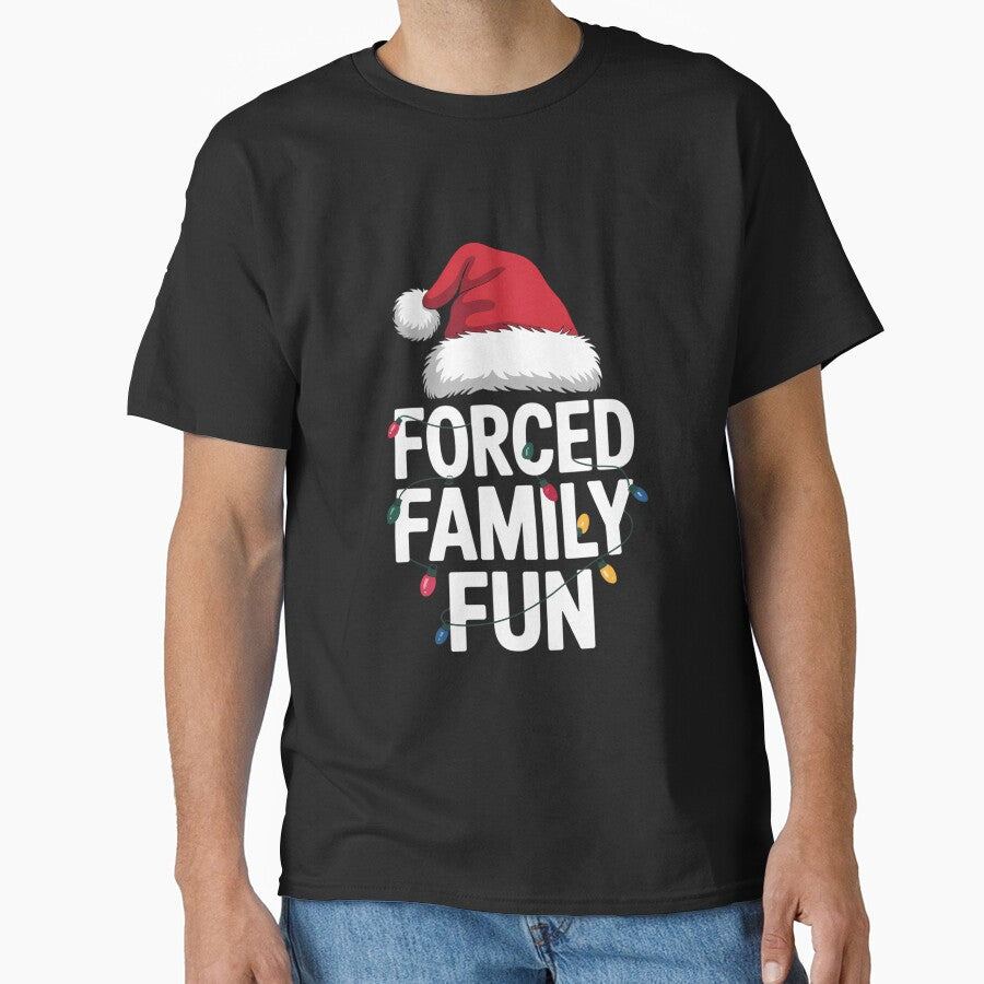 Forced Family Fun Sarcastic Christmas Funny Men Women Kids by papertaless