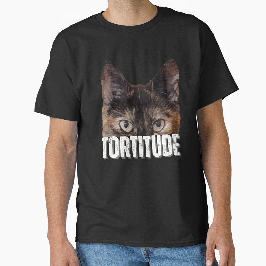 Tortitude Tortoiseshell cat peeking cat attitude by JoeyGraceCatCo
