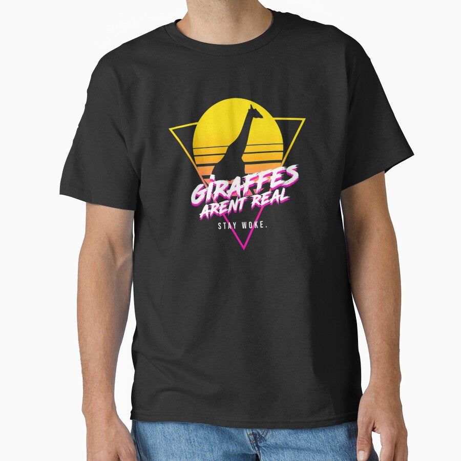 Vaporwave Aesthetic Art - Giraffes Aren't Real Don't Exist Government Conspiracy Birds by Hitagivapor