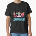 Cute Summer Crab Sunglasses Beach Kids T-Shirt by FestivityFinds