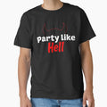 Party Like Hell – Funny Devil Horns Design by Mysterium AI