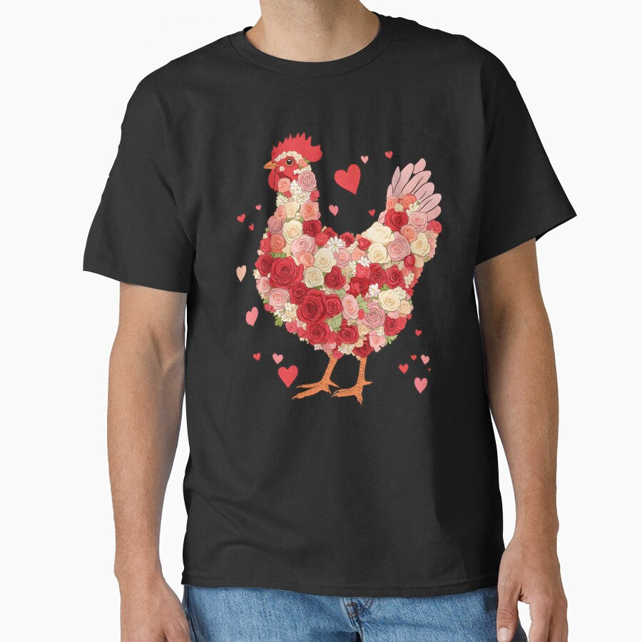 Floral chicken valentine, Valentine chicken, valentine, Chicken Lover, Valentines Day, Chicken, Western Valentine by DesignDenDo ⭐⭐⭐⭐⭐