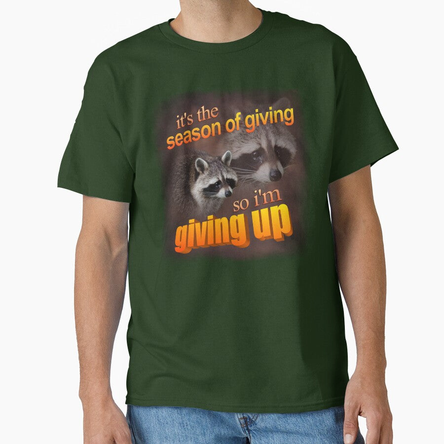 It's the season of giving, so I'm giving up - holiday raccoon by snazzyseagull