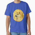 Golden Doge Coin Emblem - Royal Blue & Gold Shiba Inu Art by Art-PraveenRai