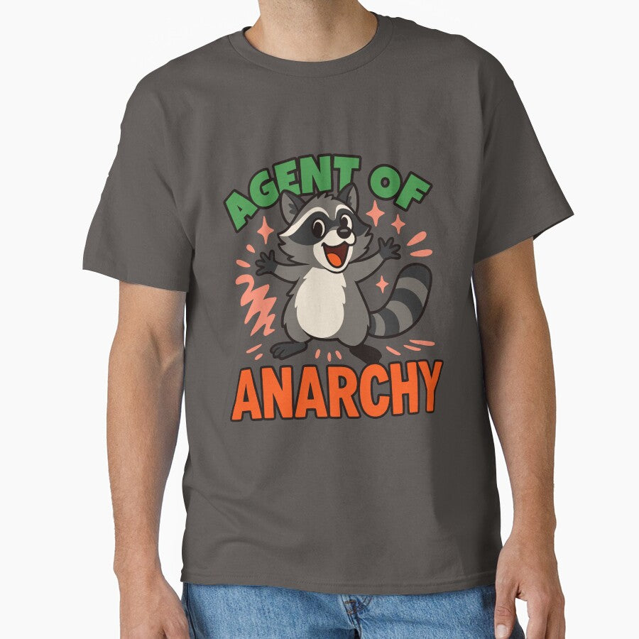 Agent of Anarchy – Mischievous Raccoon Tee by SrGoblin