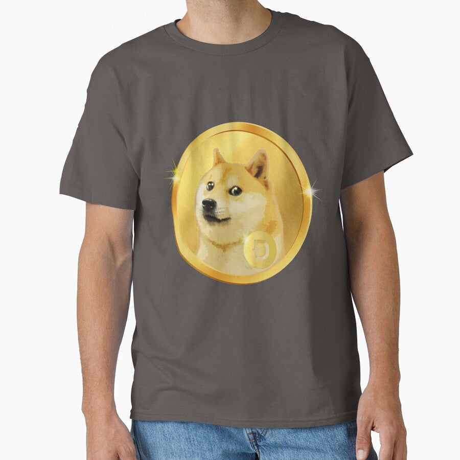 Golden Doge Coin Emblem - Luxe Espresso Brown Shiba Inu Art by Art-PraveenRai