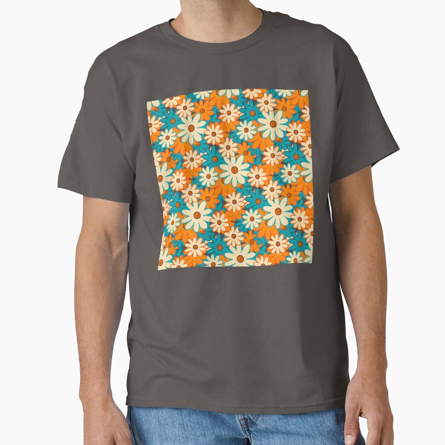 Groovy Blooms Retro Floral Seamless Pattern by Clara Fruggeri