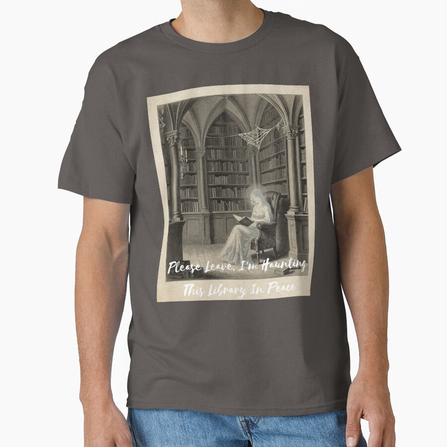 Vintage Victorian Gothic Ghost Library Sarcastic by Goldenhourtees