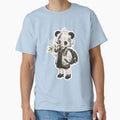 The panda girl eats bamboo by HD3284