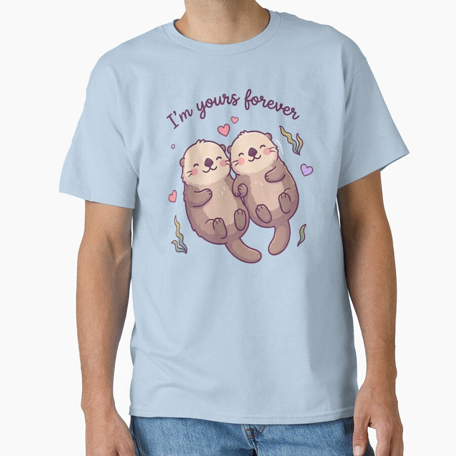 Cute Otter Couple in Love – Valentine’s Romantic Gift Design by Nice Vibes Prints
