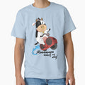 Cow Racer Sticker by LittleRockArt
