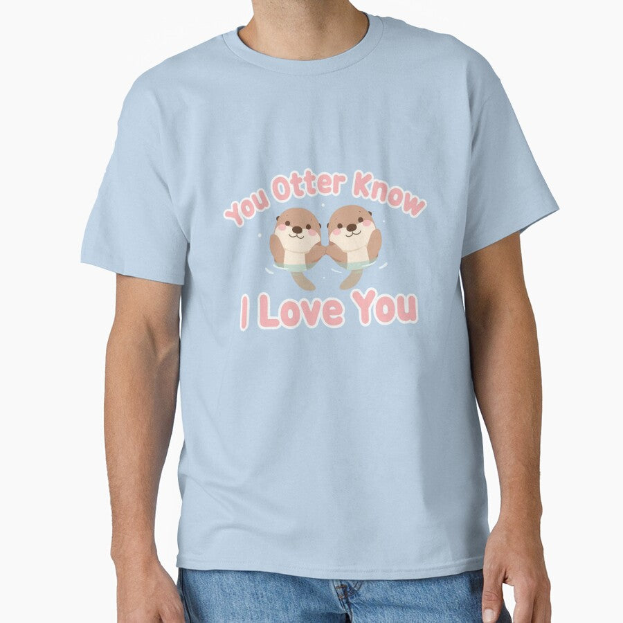 You Otter Know I Love You Cute Otter Pun Valentine Design by QuikFun